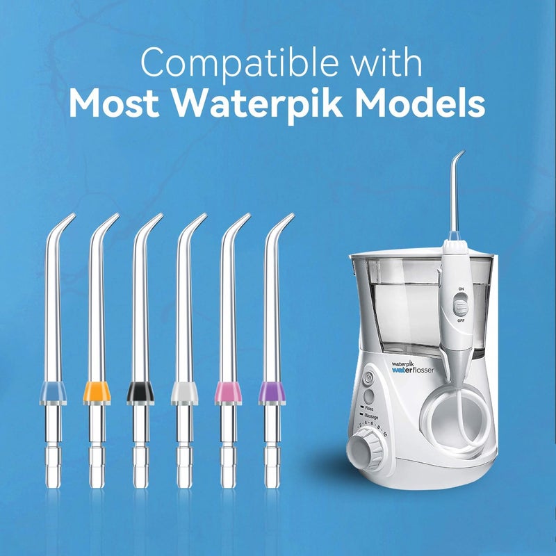 Hwxtoxy Replacement Tips for Waterpik Water Flosser Classic Jet Tips Waterpik' Replacement Parts and Other Oral Irrigators (6 Classic Jet Tips) - Image 4